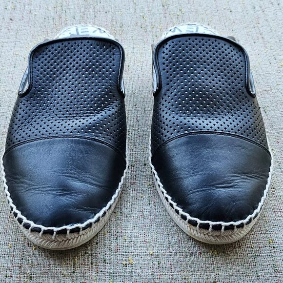 Dolce Vita Women Sandal Backless Flat Shoes Black Leather Upper Size 10 - Picture 2 of 11